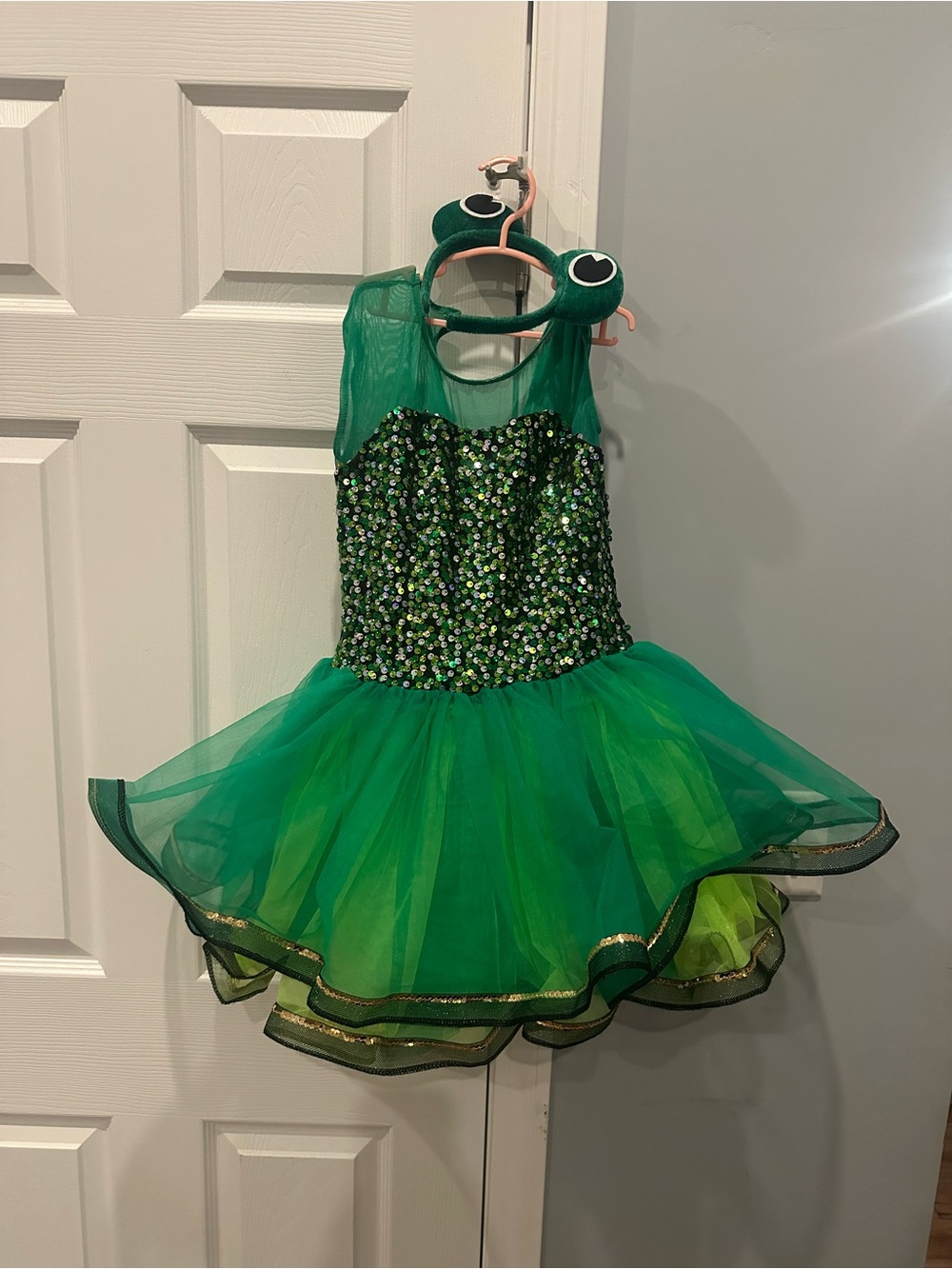 Weissman Green Sequin Frog Tutu with Headband